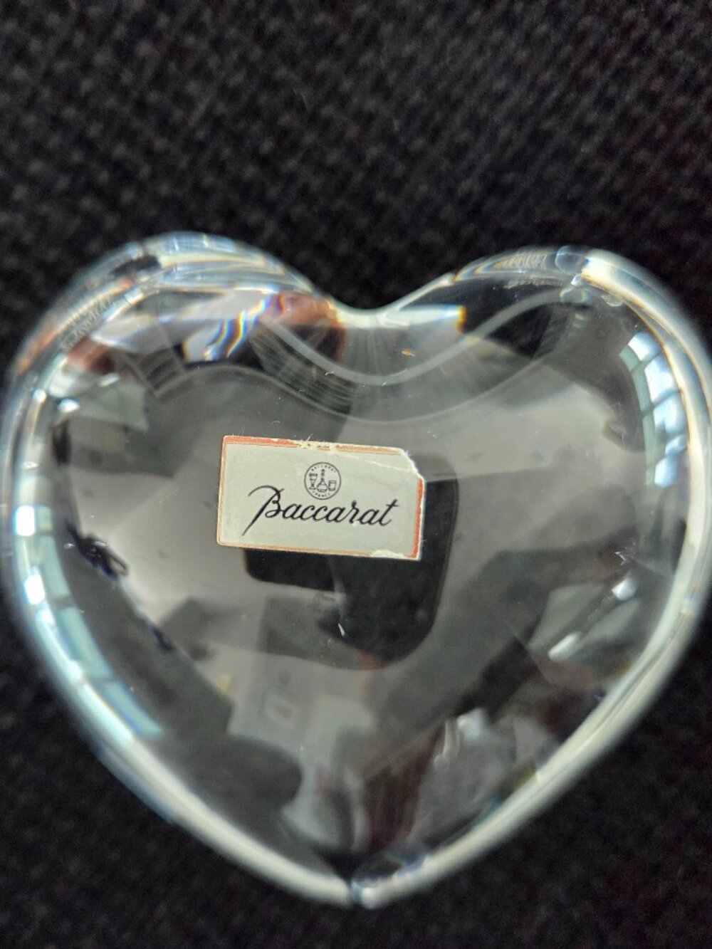 Baccarat Crystal Heart Paperweight